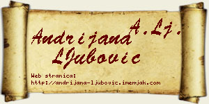 Andrijana LJubović vizit kartica